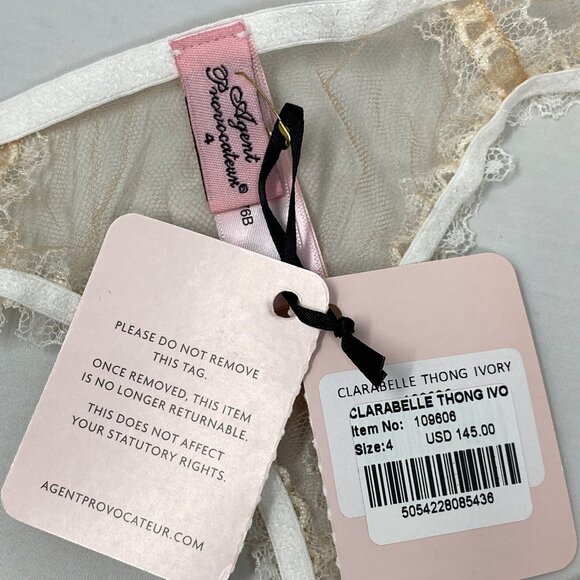 Agent Provocateur Clarabelle Ivory Set AP4 Large New - Picture 8 of 8